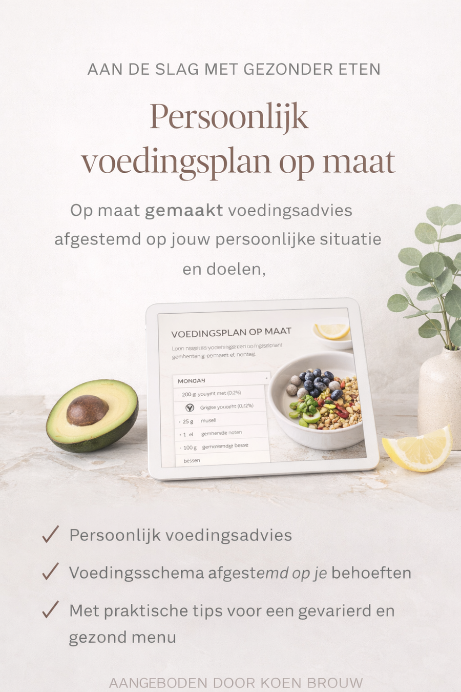 Persoonlijk voedingsplan op maat